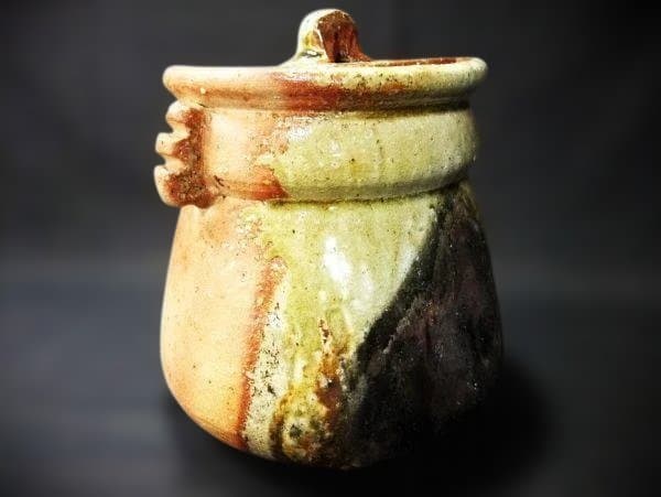 信楽 双耳付 水差 「小河仁斉」茶道具