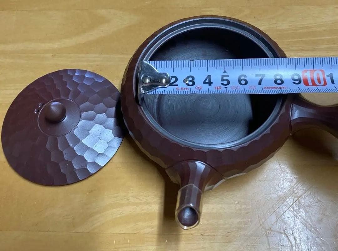 万古焼　手作急須　三代伊呂久作 希少品　ダイヤモンドカット