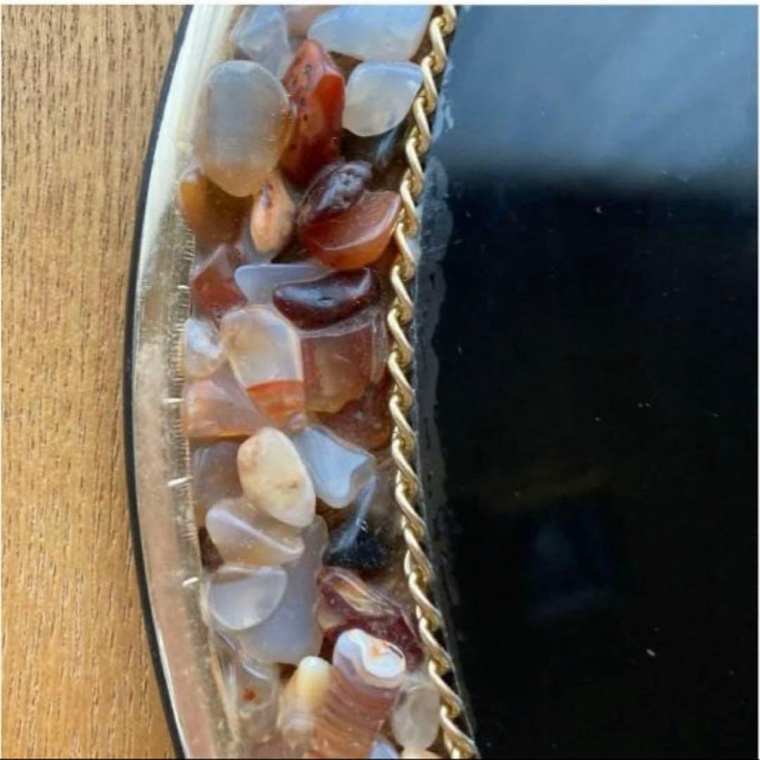 【モルフォ蝶】大型ブラジル地図壁掛けアート　29センチ　天然石装飾　稀少