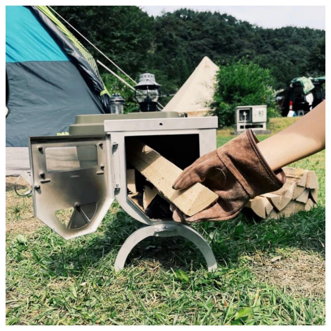 薪 ストーブ アウトドア 調理器具 暖炉 キャンプ 煙突付き 送料無料・匿名配送