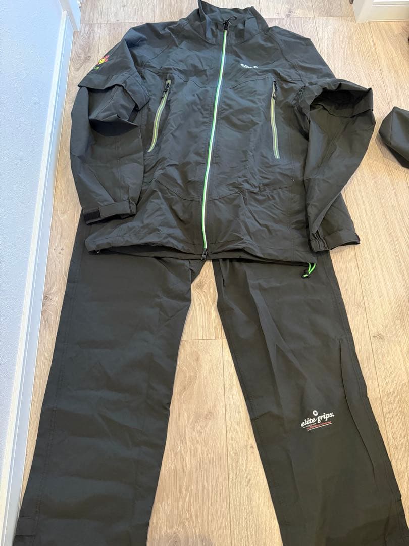 エリートグリップ　レインウェア 上下セット ブラック