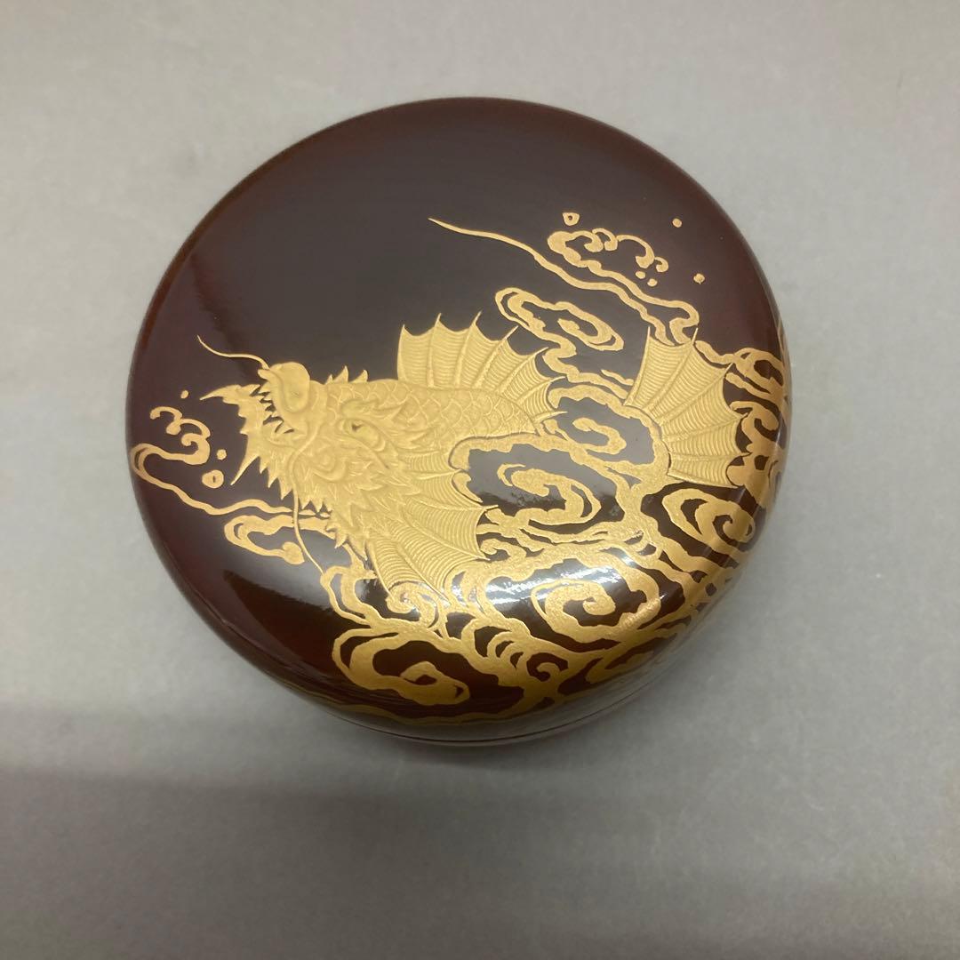 ⭐️茶道具　棗　平棗　鯱蒔絵　不染斎書付　春次造　S119NN