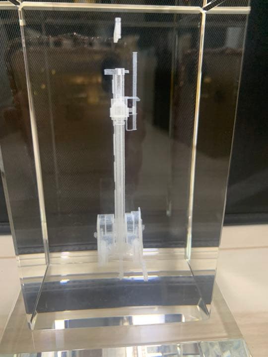 3Dクリスタル 重機 杭打ち機 日本車両