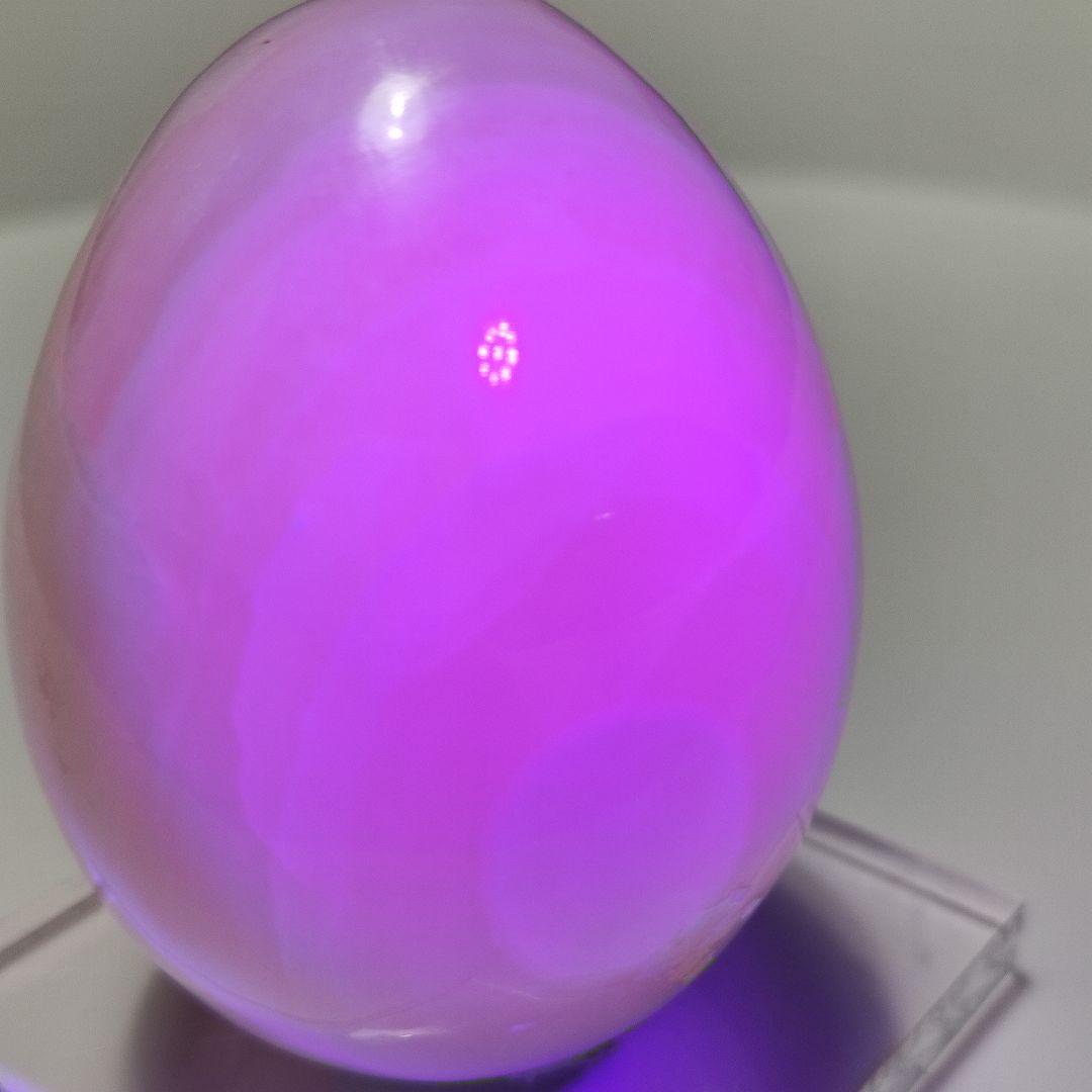 パワーストーン　天然石　ピンクカルサイト　エッグ型　164g　No.258