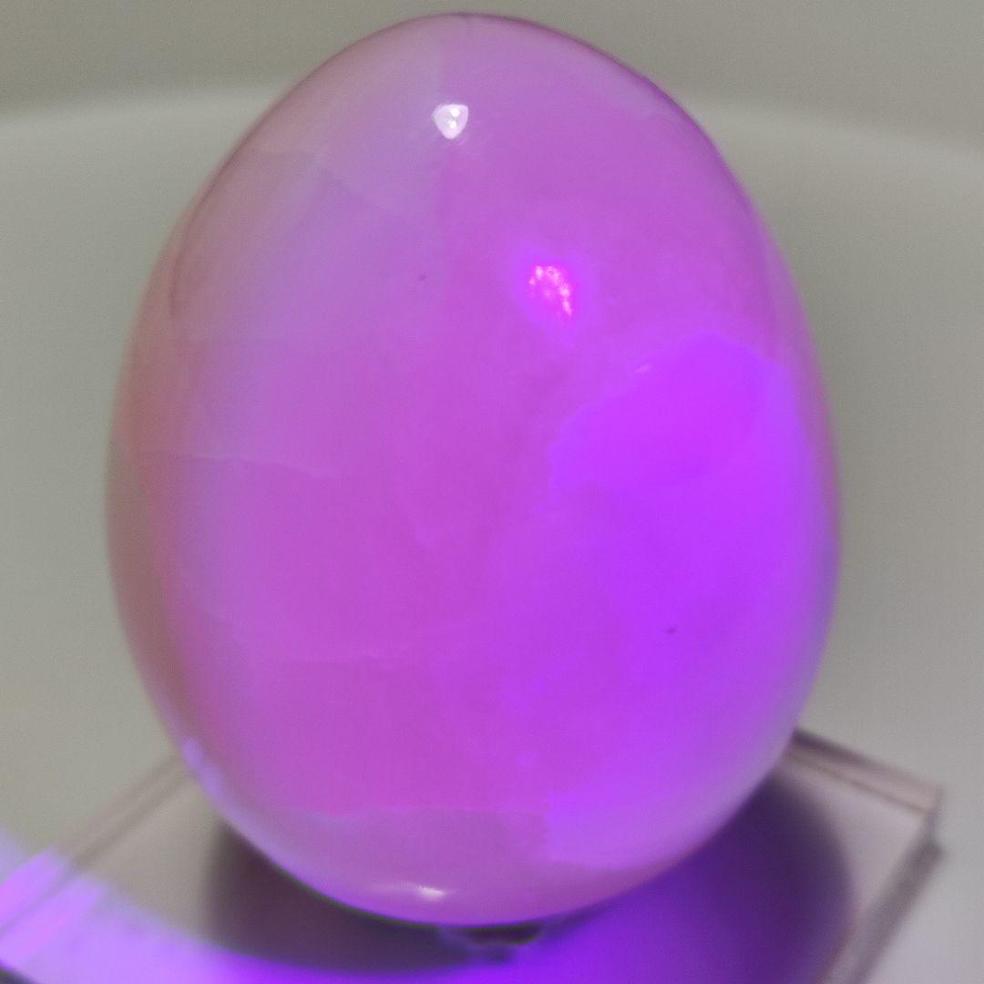 パワーストーン　天然石　ピンクカルサイト　エッグ型　164g　No.258