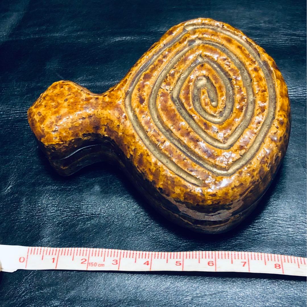 美しい古美術◆蔵から美しい飴茶色の扇の香壺、香合が出て来ました。茶道具、花道具