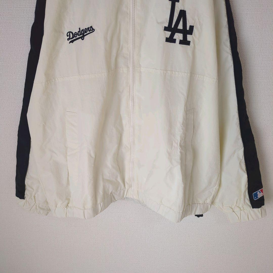 ロサンゼルス ドジャース ナイロンジャケット MLB LA 白 ゲン メンズ