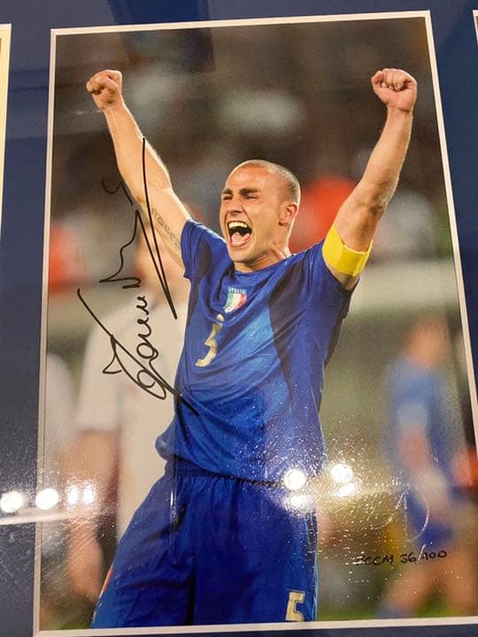 カンナバーロ　世界で100枚限定　直筆サイン入り　フォトフレーム