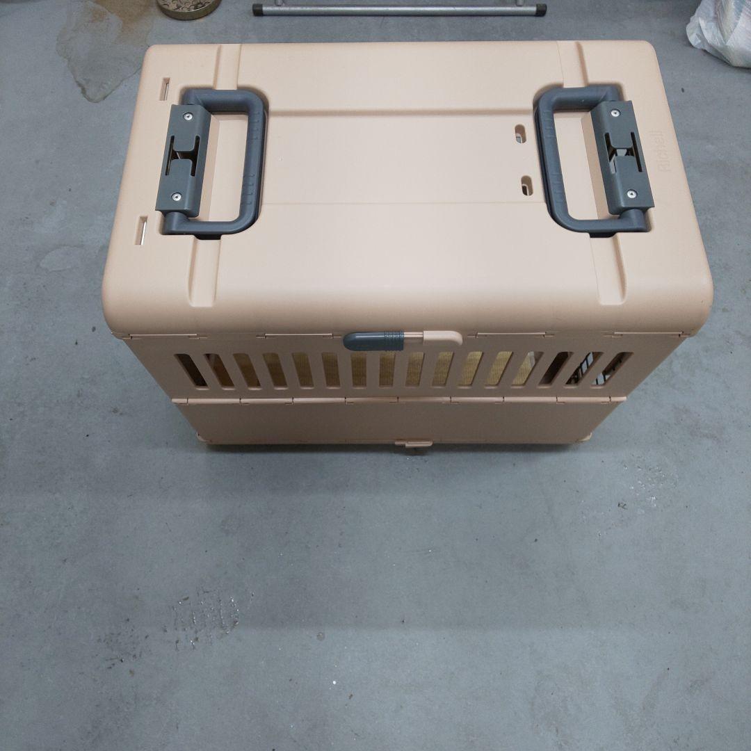 中型犬用 ベージュ ケージ ペットキャリー 折り畳み キャンピングキャリー