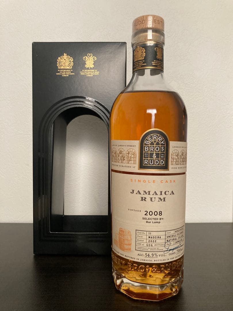 BB&R ジャマイカラム2008　マデイラカスクフィニッシュ Bar Lamp