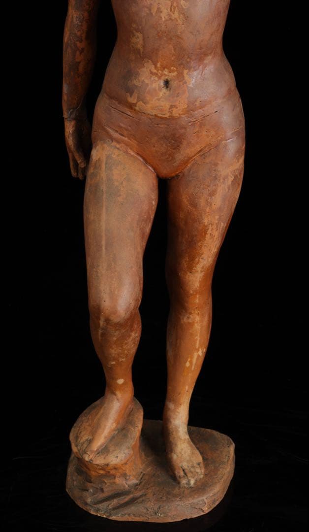 彫刻家【林昭三】石膏 少女像 高さ52㎝ 女性像 人物像 彫刻 美術品 日展会員