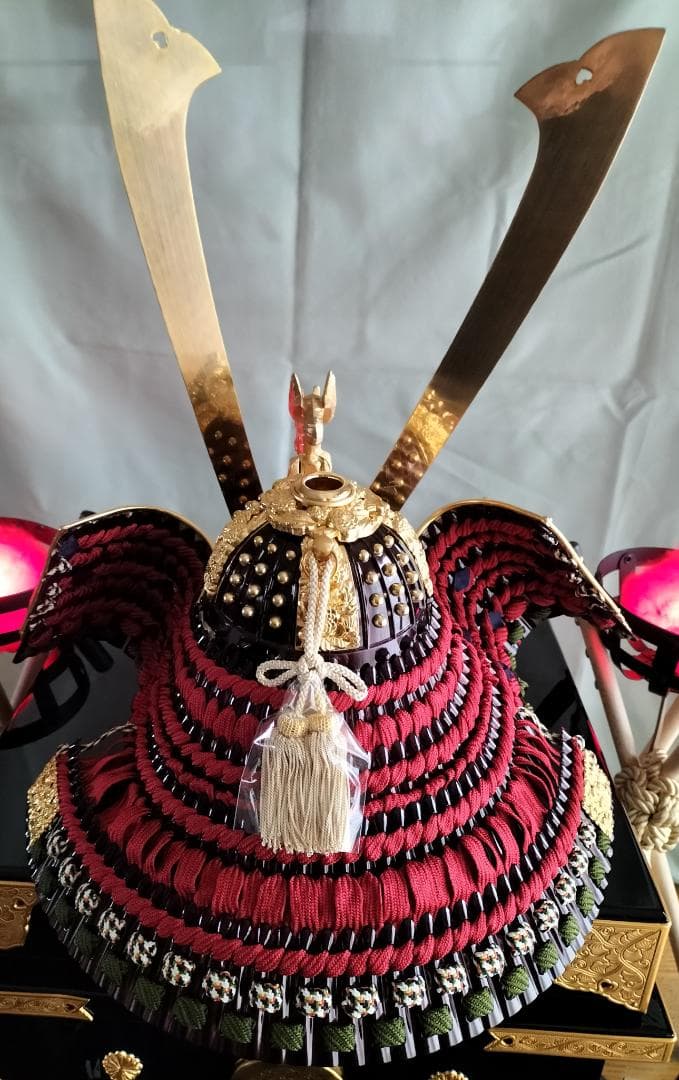 久月 五月人形セット（兜収納飾り、弓太刀、篝火）