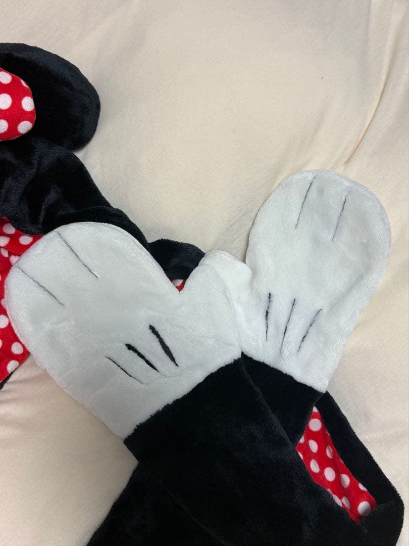 【美品】ディズニー ミニー ファンキャップマフラー