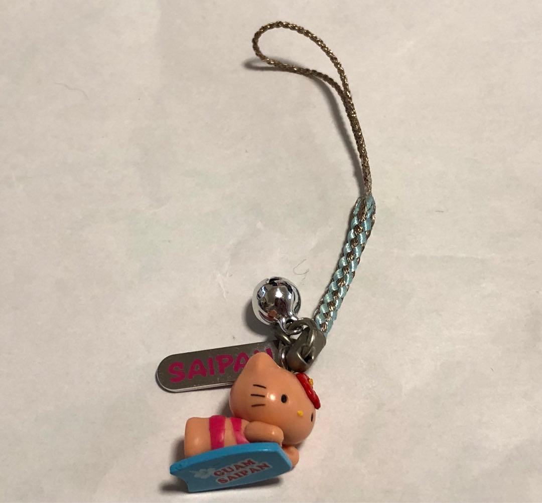 レア　ご当地　ハローキティ　根付け　グアム　サイパン　ボディボード　日焼けキティ