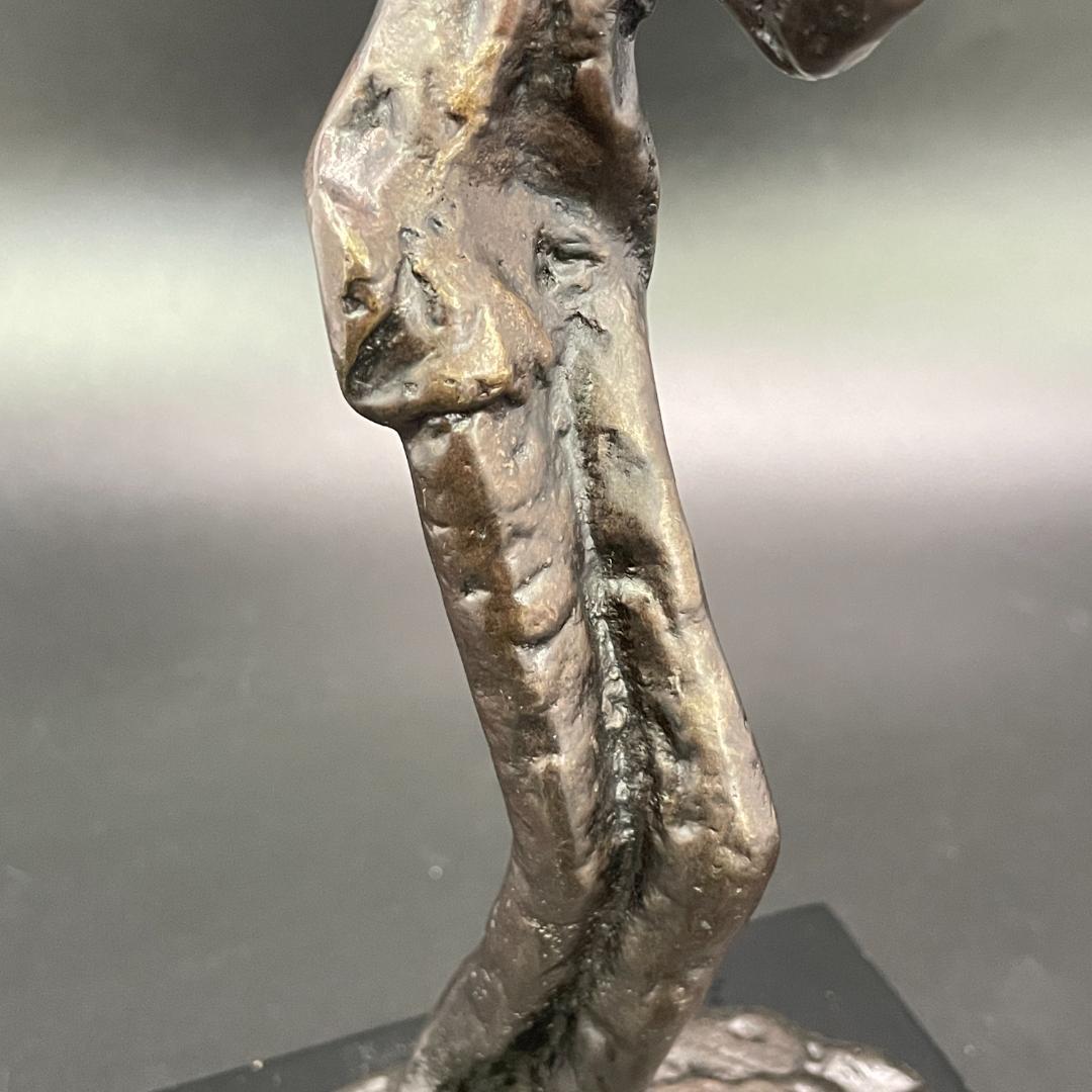 ブロンズ像 フルートを持つ人物像 ミッドセンチュリーモダン 抽象彫刻 SB17