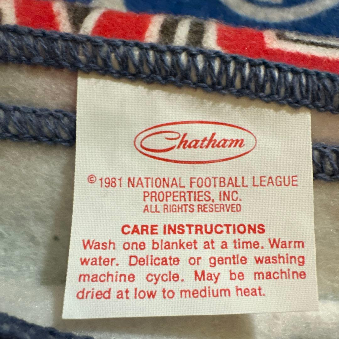 80s Chatham チャタム社 NFL MONTAGE ブランケット グッズ