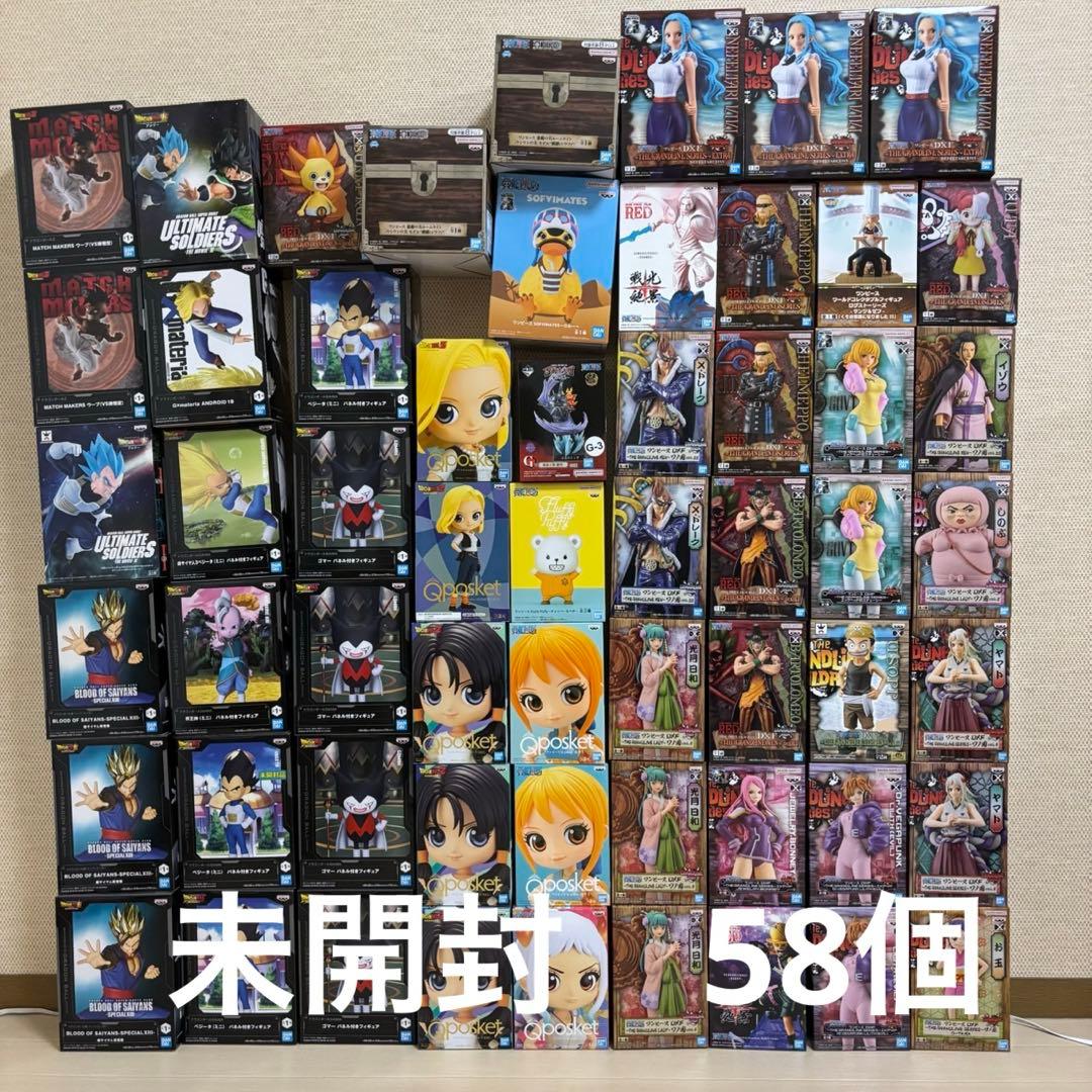 ワンピース　ドラゴンボール　フィギュア　まとめ売り　58個