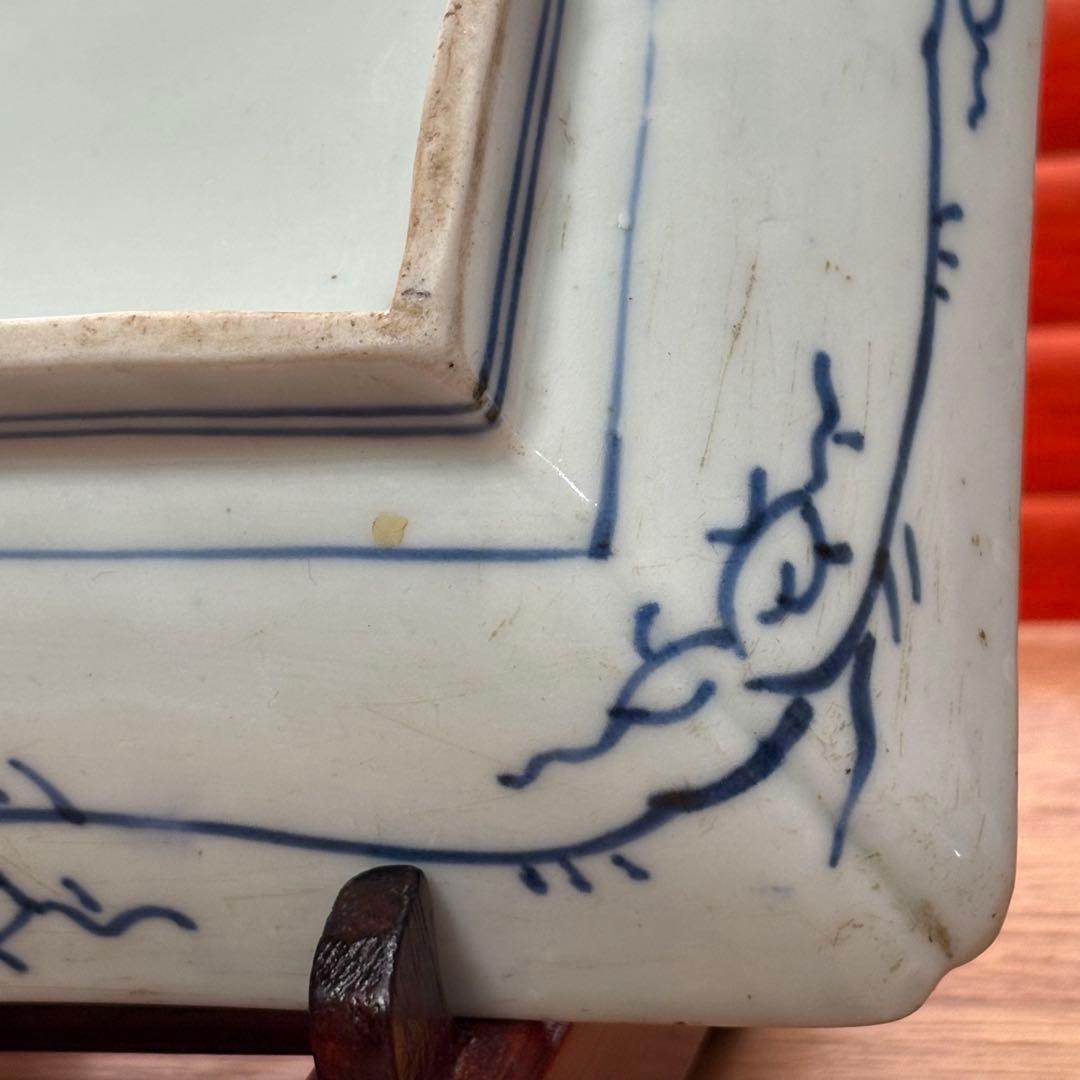 江戸時代　古伊万里　富士山　角皿