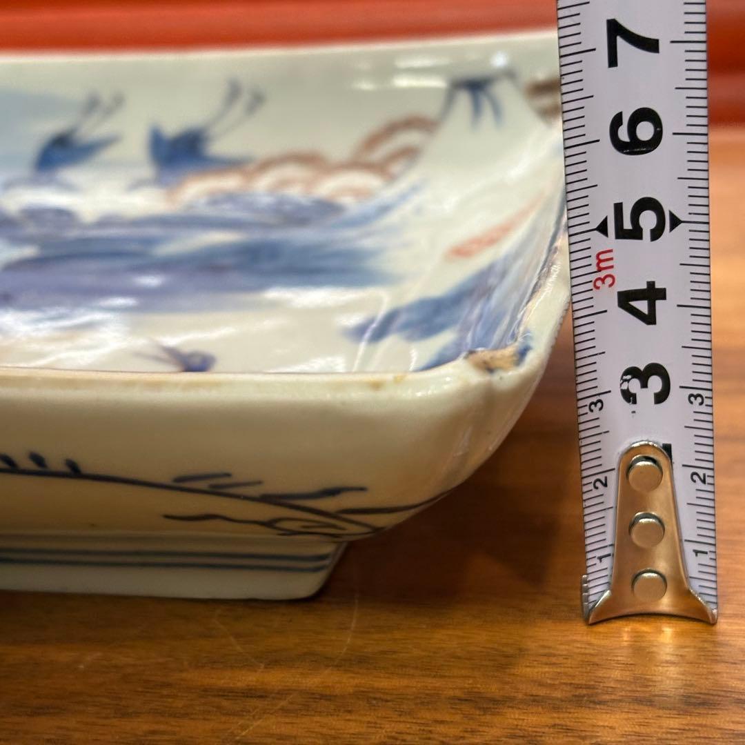 江戸時代　古伊万里　富士山　角皿