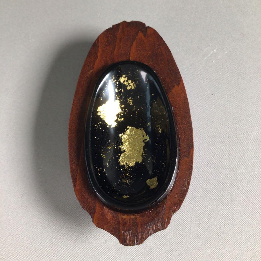 Ｒ６６１　香合　『海田雅孝作』『木彫』『蝉セミ香合』　共箱　茶道具　木工芸