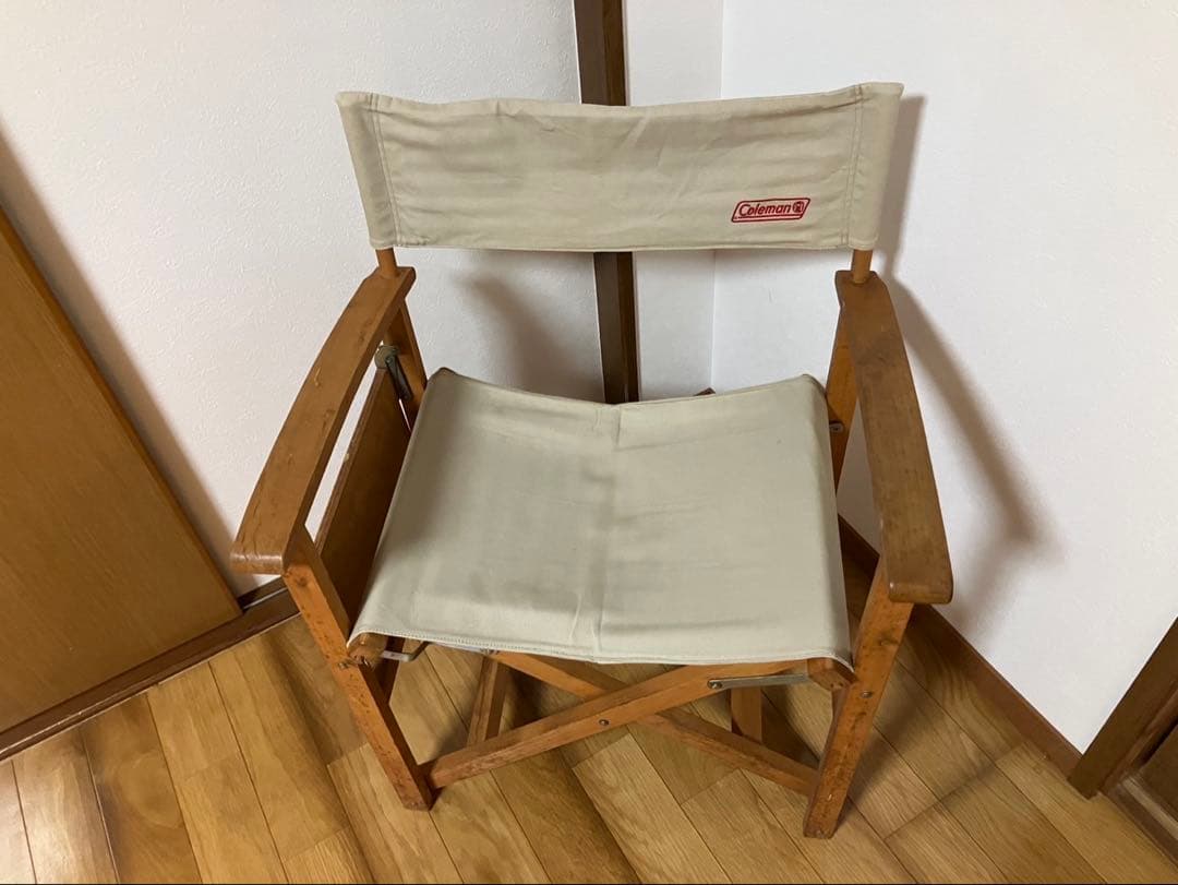 Coleman ウッドチェア　サイドテーブル付
