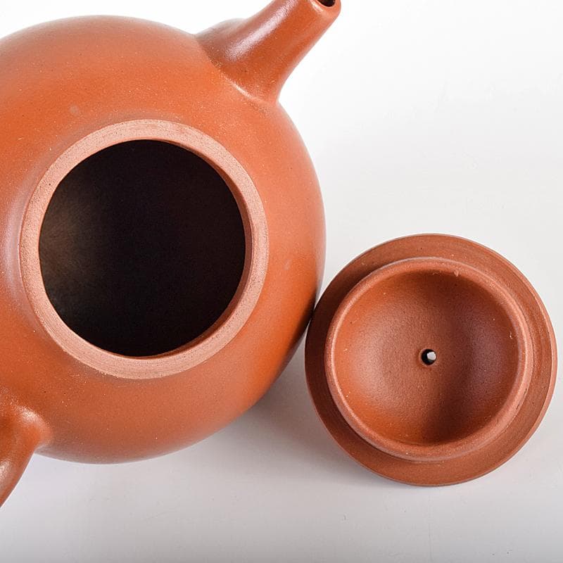 中国　孟臣製　紫砂　朱泥　急須　茶壷　時代箱付　D　R7592