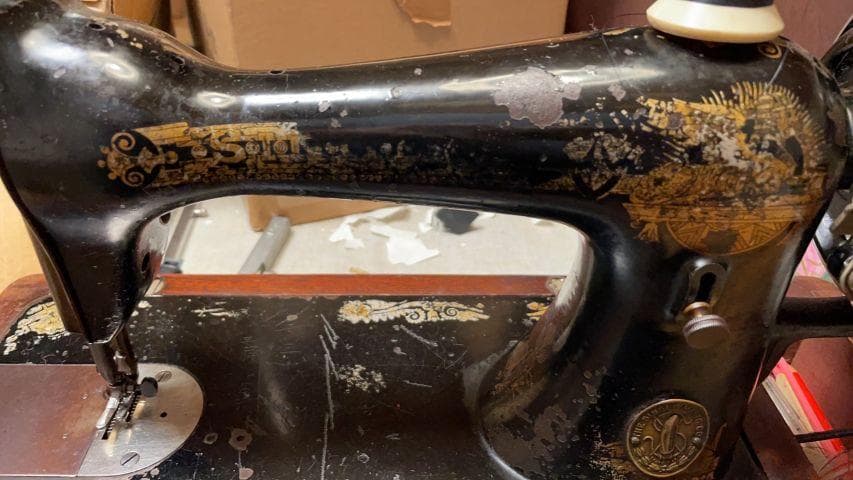 シンガーミシン　アンティーク　シャビー