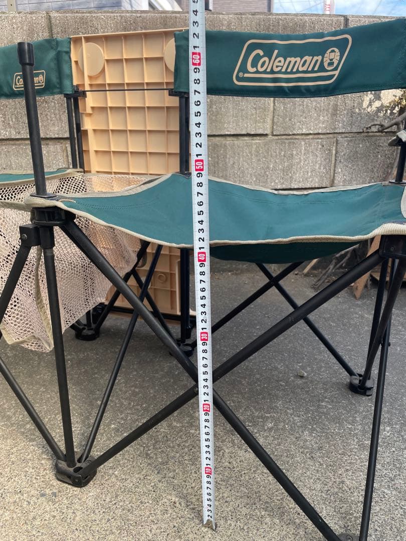Coleman二人掛けアウトドアテーブルチェア一体型荷物入れ付秋キャンプおまけ付