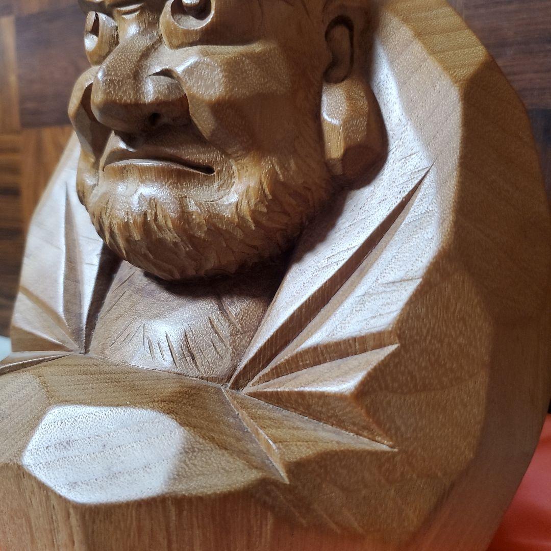 【大幅値下げ】讃岐一刀彫宗家 山中象堂 達磨 だるま 置物　木地