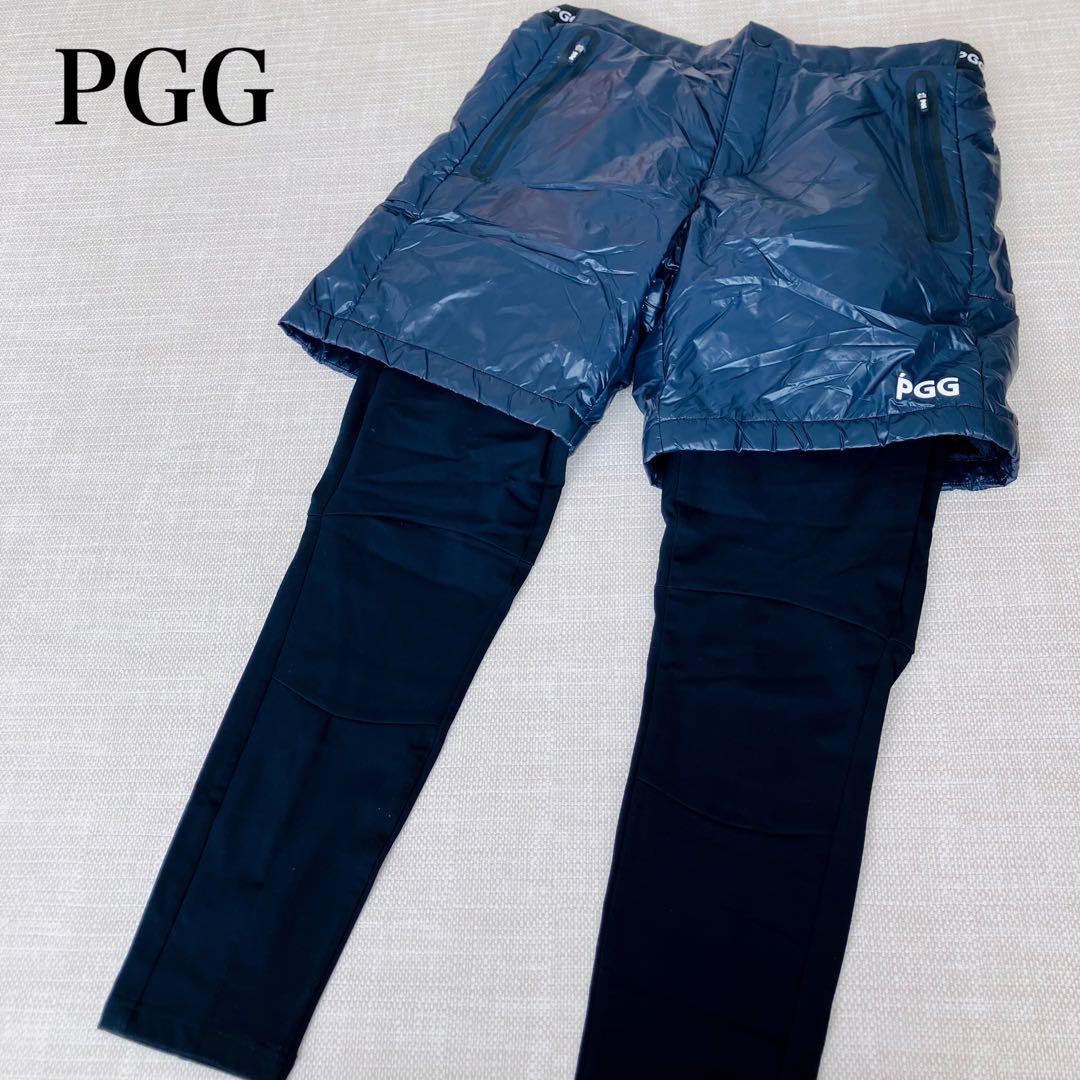 【美品】PGG ハイブリッドパンツ GOLF ゴルフ ネイビー 5 L
