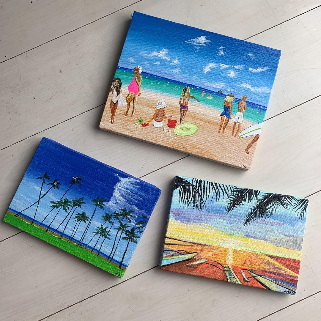 海の絵 ハワイ アート インテリア 絵 ロンハーマン 絵画 ルーカ 油絵