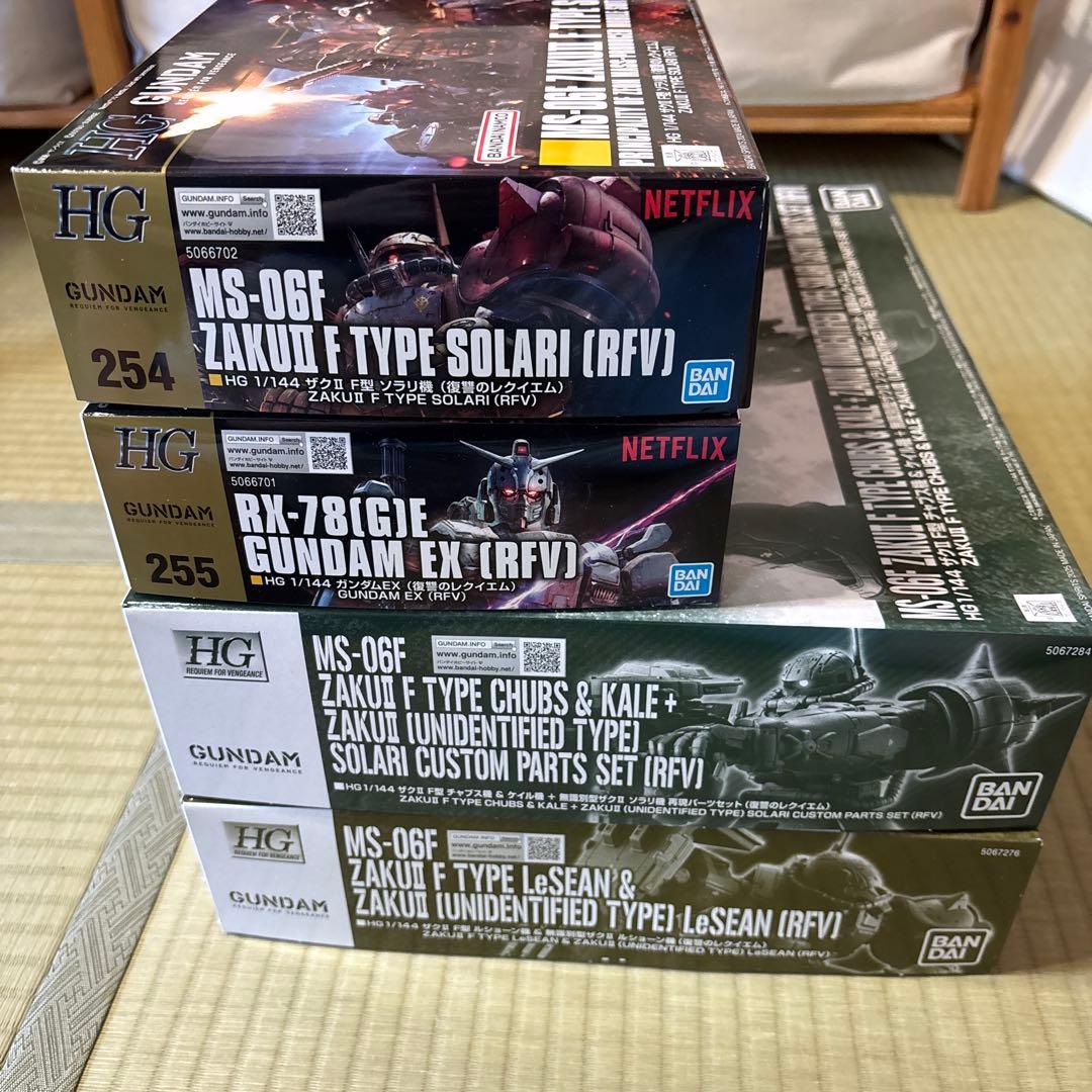 【値下げ】HG 1/144 Netflixセット（ソラリ機 ガンダムEX 他）