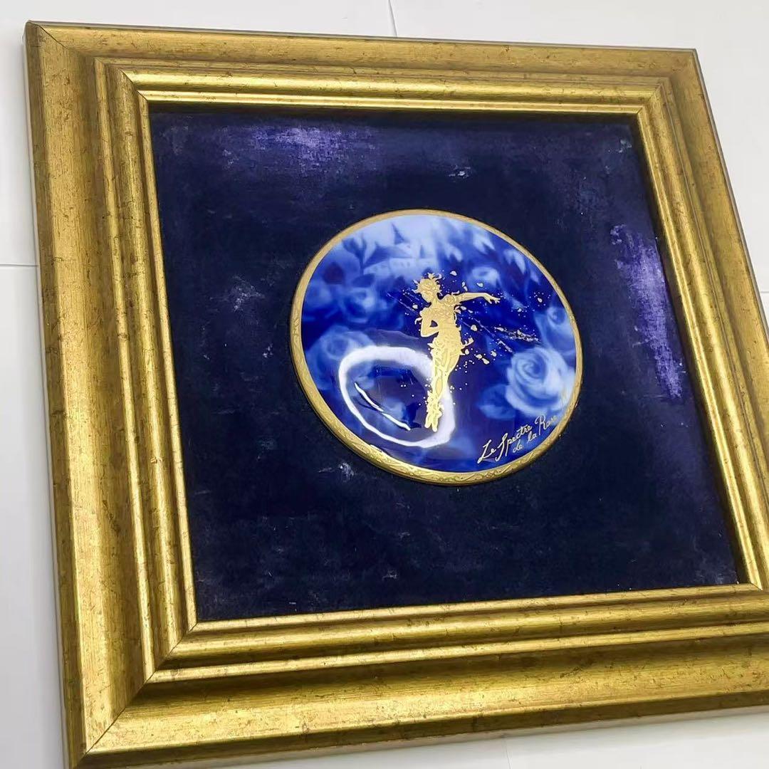 大倉陶園 アートフレーム 陶額 バラの精 陶器 壁掛け 壁飾り 希少！現状品