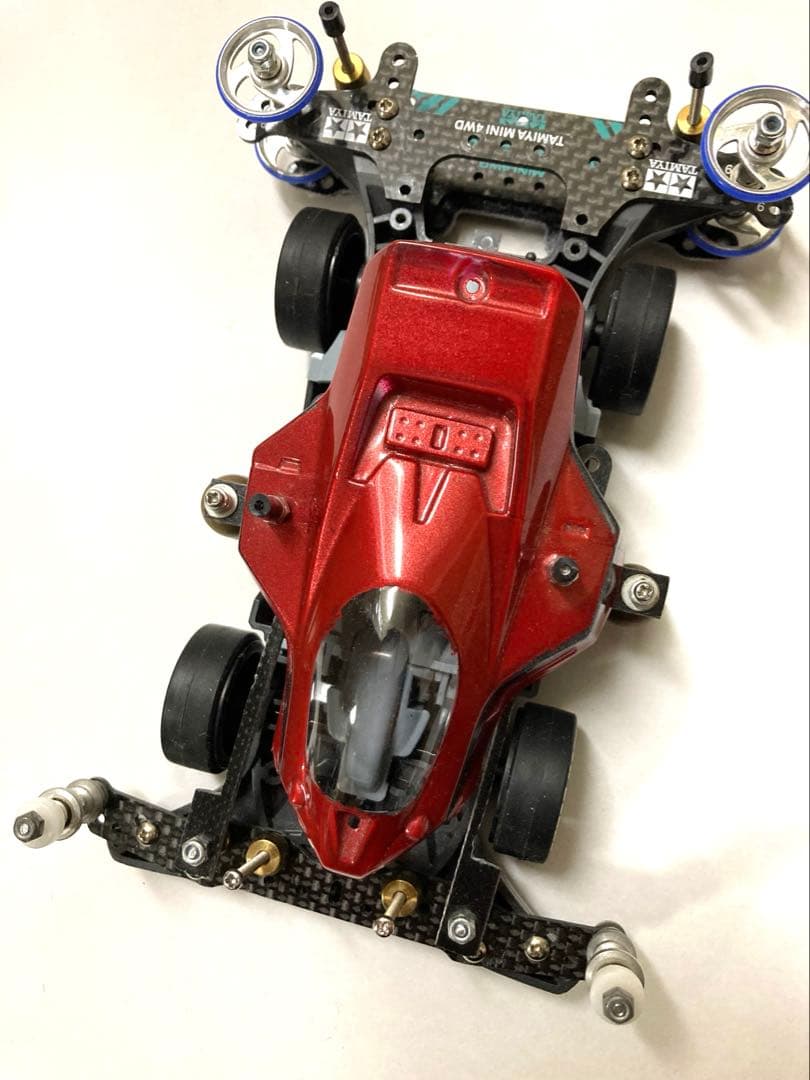 タミヤ　提灯　ミニ四駆　カーボン　ベアリングローラー　ポリカボディ　MAシャーシ