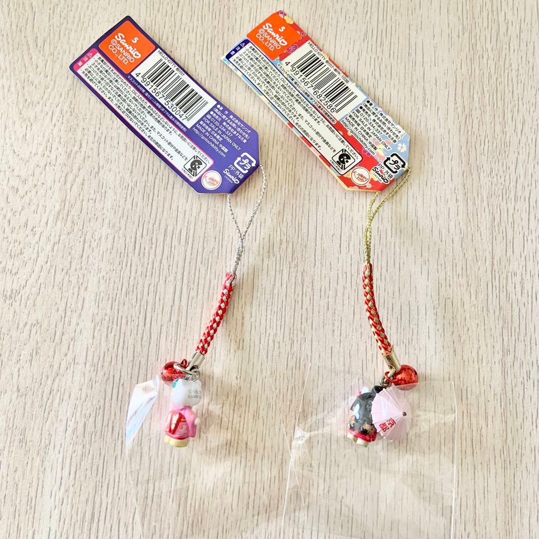 大阪　京都　ご当地キティ　ハローキティ　根付け　ストラップ　曽根崎　清水寺　舞妓