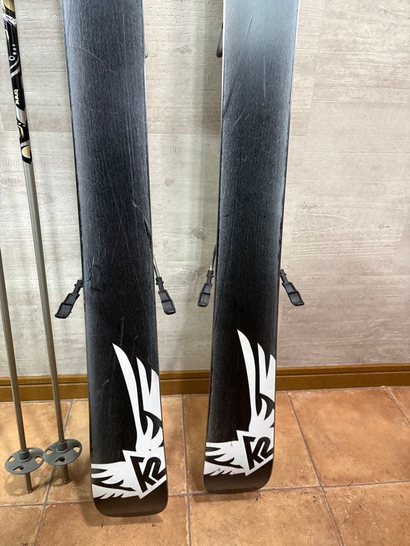 希少K2 ショートスキーMINENEMY スキーセット 約125cm ケース付き