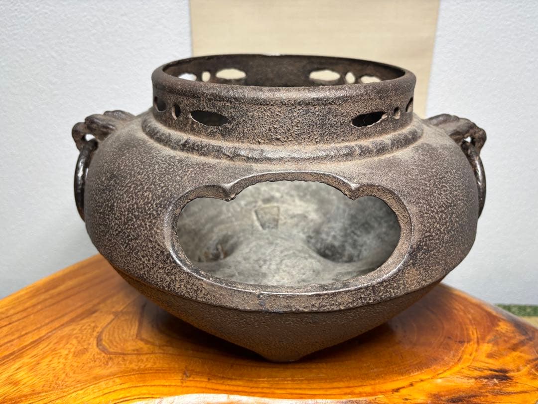 龍面風炉 龍面釜 野々田炭型電熱機 一式 野々田商器 茶道具