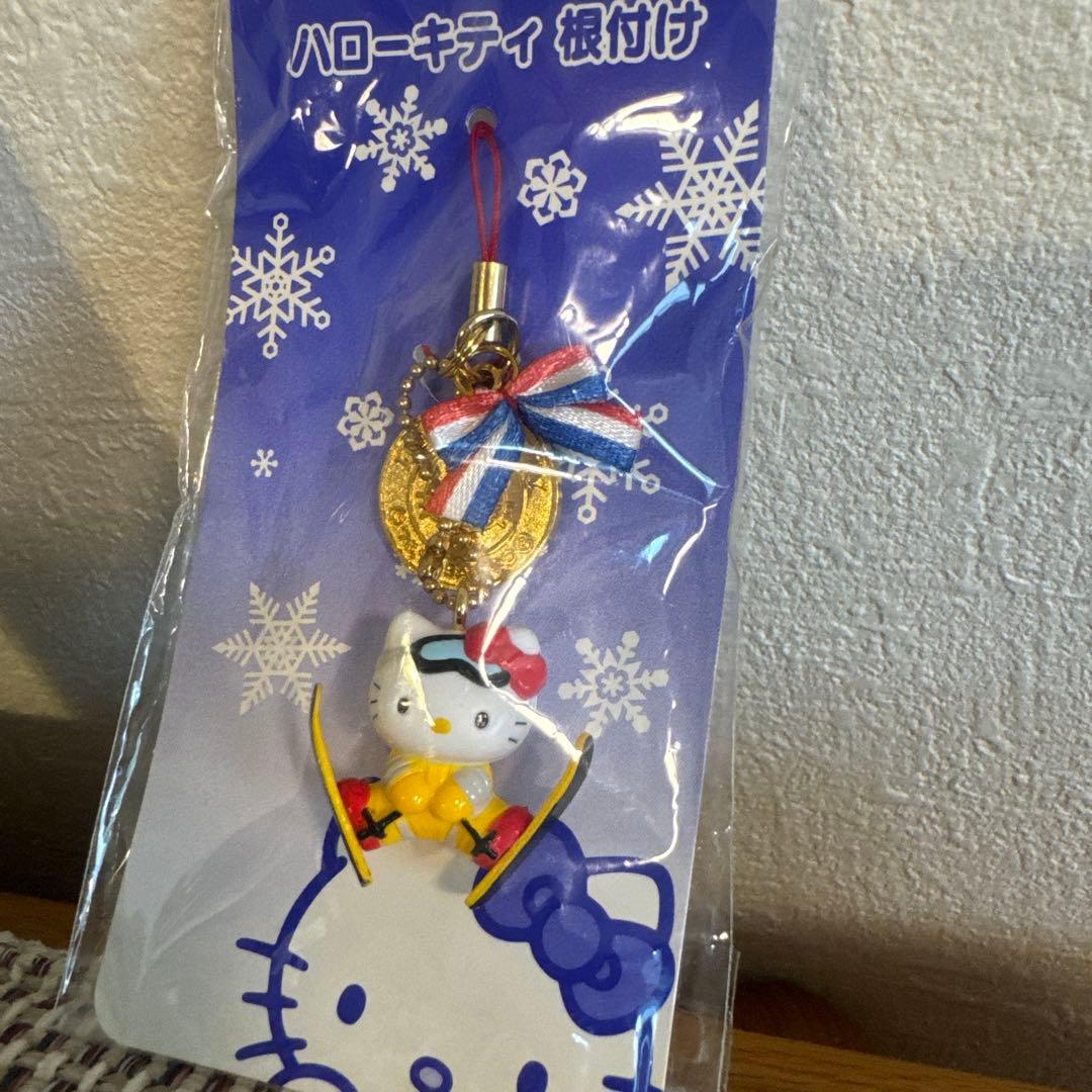 ハローキティ 2006年 トリノオリンピック ストラップ 3点セット 根付け