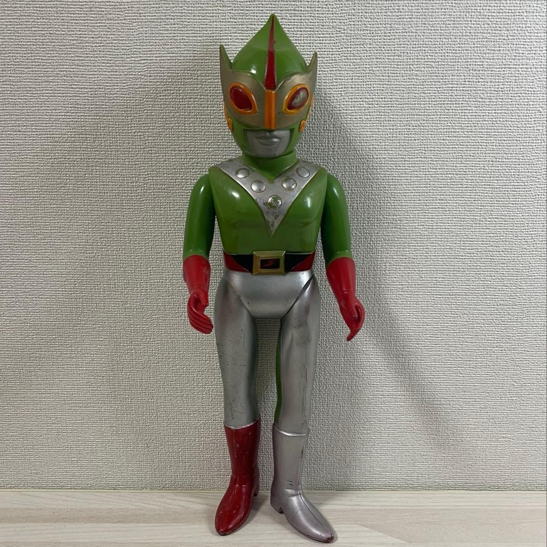 旧バンダイ ソフビ サンダーマスク フィギュア 東洋エージェンシー 面替え