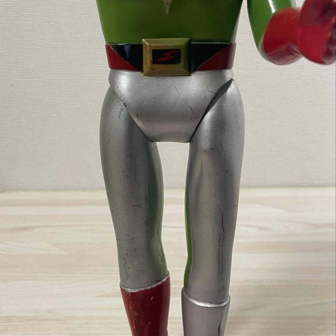 旧バンダイ ソフビ サンダーマスク フィギュア 東洋エージェンシー 面替え