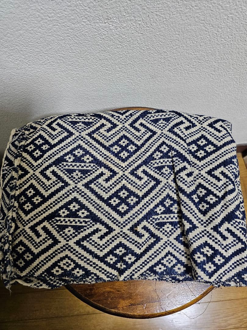 タイ 族　インディゴ　藍染　　ブランケット　ストール　刺繍　　骨董　アンティーク