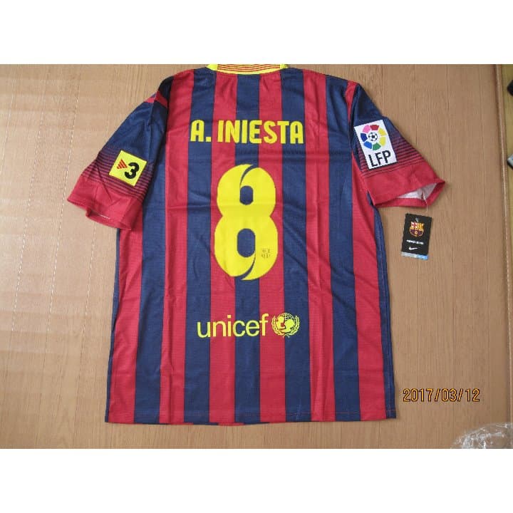元バルセロナ アンドレス・イニエスタ選手 オーセンティックユニフォーム