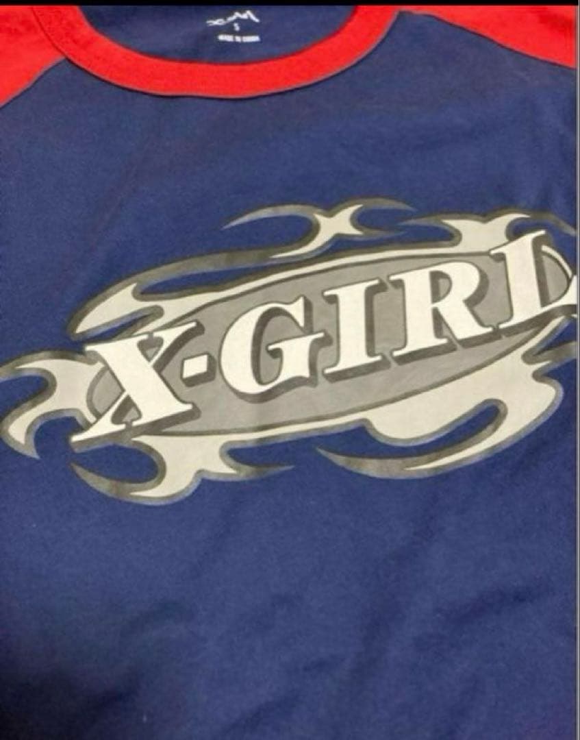 希少❗️【あいみょん着用】モデルX-girl ロンTネイビー長袖リンガーTシャツ