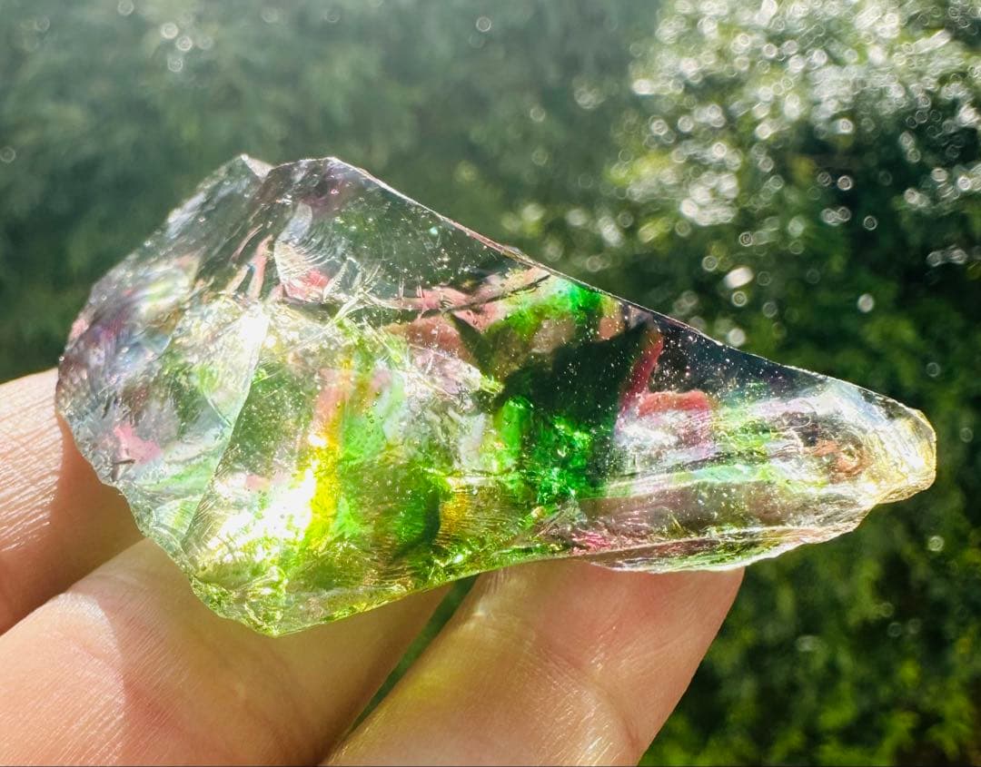 1点物レインボーアンダラクリスタル西ジャワ島マルチカラー高次元ヒーリング瞑想覚醒