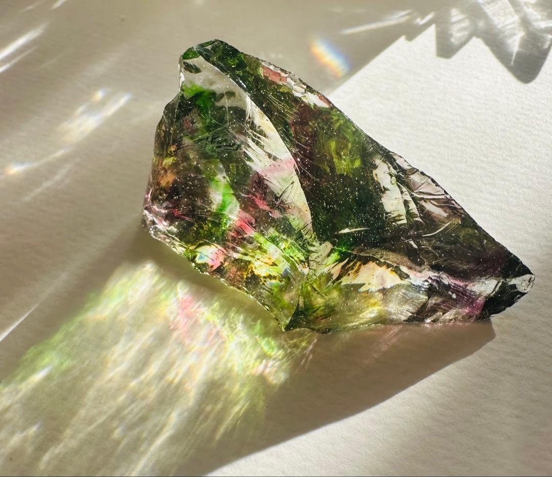 1点物レインボーアンダラクリスタル西ジャワ島マルチカラー高次元ヒーリング瞑想覚醒