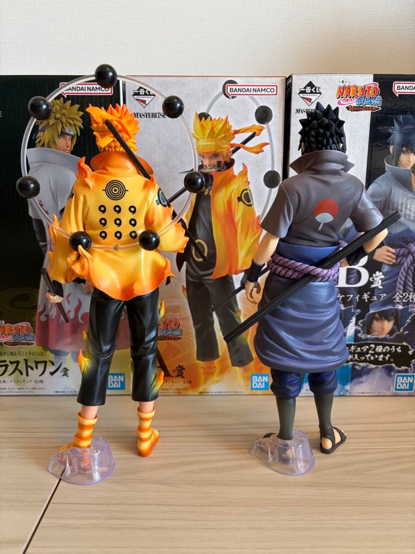 A賞　ナルト 六道仙人　B賞　サスケ　写輪眼&輪廻眼ver ミナト空箱　一番くじ