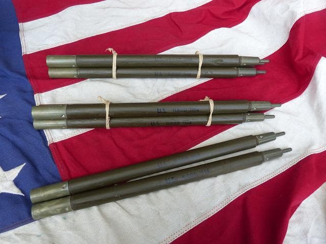 1968” 米軍実物 ナム戦 デッド!　テントポール　8本セット 軍幕 297
