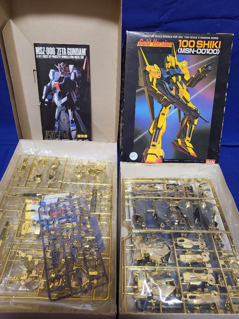 ガンプラ 旧キット 1/144 非売品 金メッキ Ｚガンダム 百式 2体セット