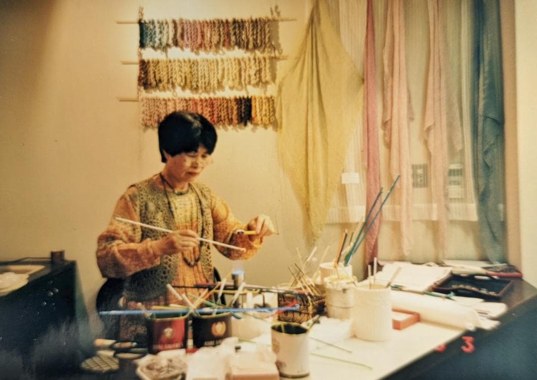 吉田正子トンボ玉（貳拾）　「江戸組み紐」ネックレス　ガラス玉に込めた日本画