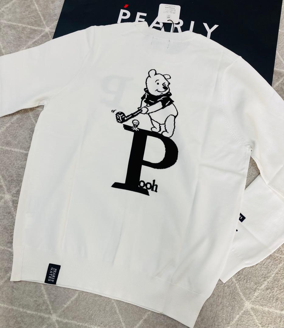 新品 パーリーゲイツ×Disney POOH プーニット セーター(4)M/白